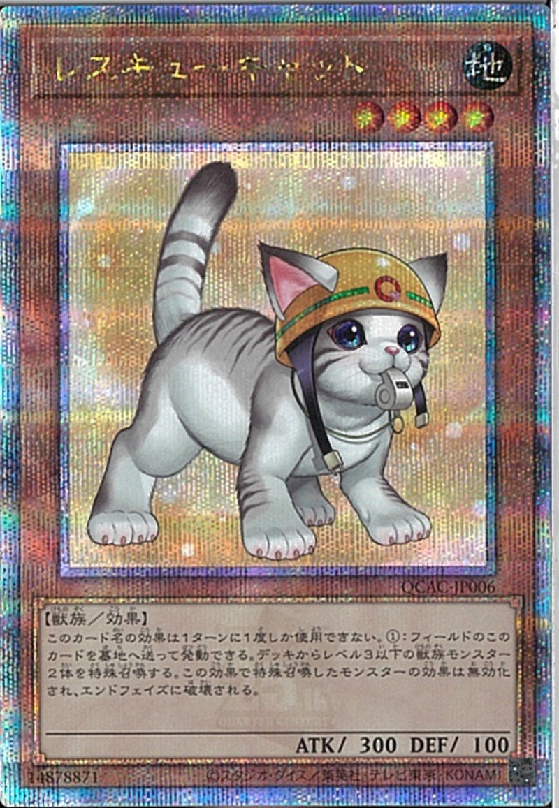 QCSE)レスキューキャット(絵違い))(クォーターセンチュリーシークレットレア)/QCAC-JP006)