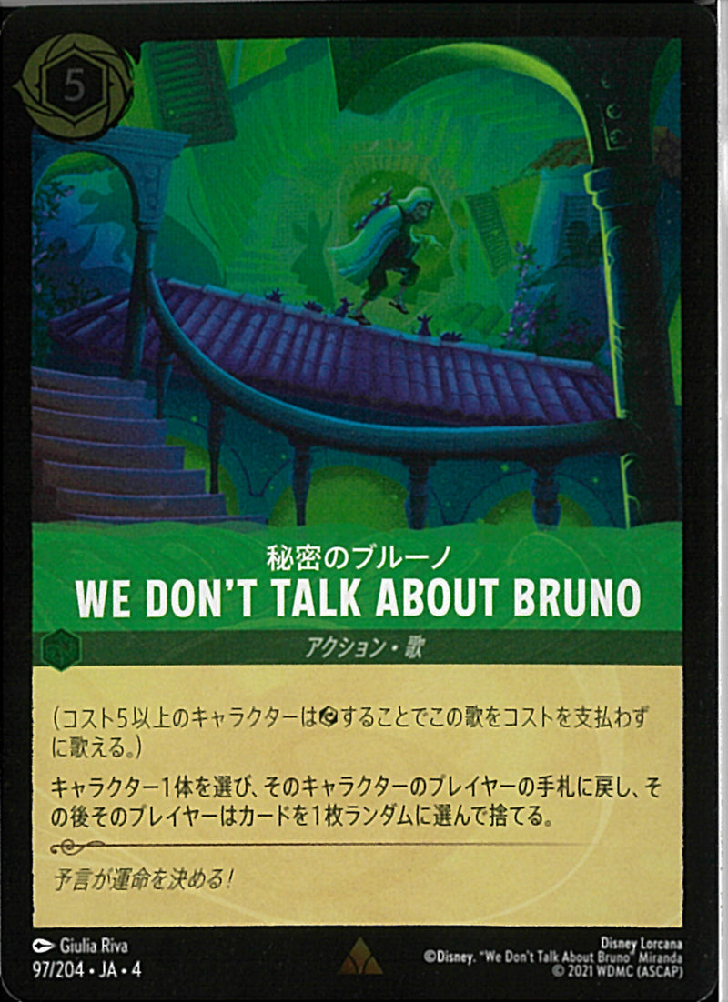 ＷＥ ＤＯＮ’Ｔ ＴＡＬＫ ＡＢＯＵＴ ＢＲＵＮＯ(97/204JA3)R-F【フォイル】